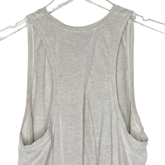 Lululemon 4 All Tied Up Tank Heathered Core Ultra Light Grey - Picture 6 of 10